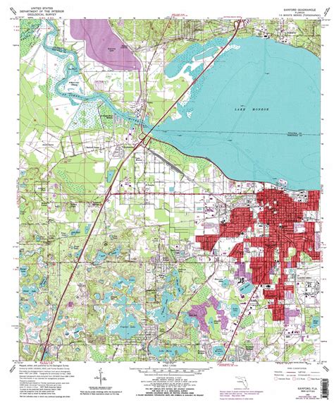 Sanford topographic map, FL - USGS Topo Quad 28081g3