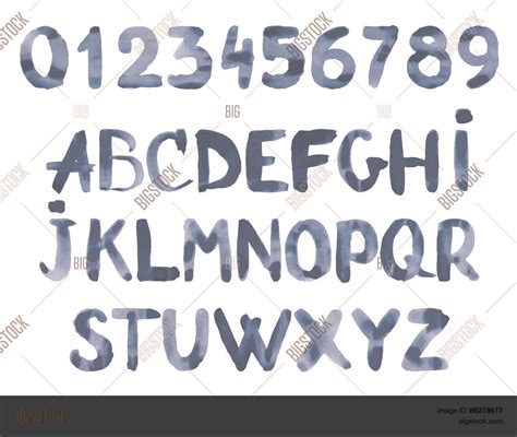 Painted Font. Vector Vector & Photo (Free Trial) | Bigstock