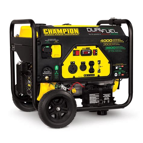 Champion Power Equipment 3500-Watt Dual Fuel Portable Generator (2000-4000 Watts), Yellow ...