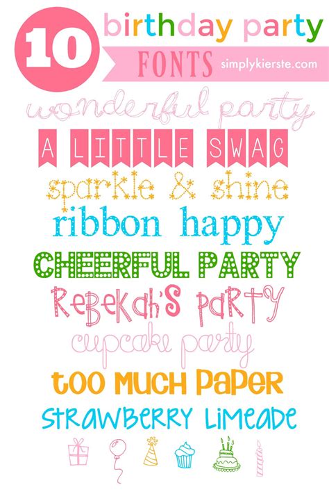 10 Fun Birthday Fonts! - Simply Kierste Design Co.