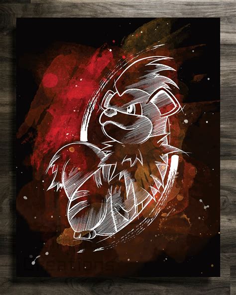 Growlithe Fan Art Art Print | Etsy