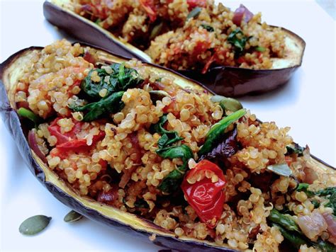 India’s Quinoa Stuffed Aubergine New Recipes, Vegetarian Recipes, Dinner Recipes, Favorite ...