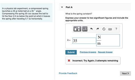 Solved In a physics lab experiment, a compressed spring | Chegg.com