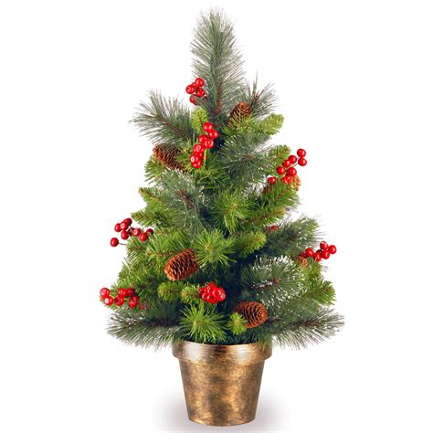 2' Crestwood Spruce Green Small Artificial Christmas Tree | Wayfair