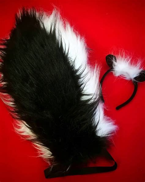 Adult skunk tail / Adult skunk costume / skunk dress up / | Etsy