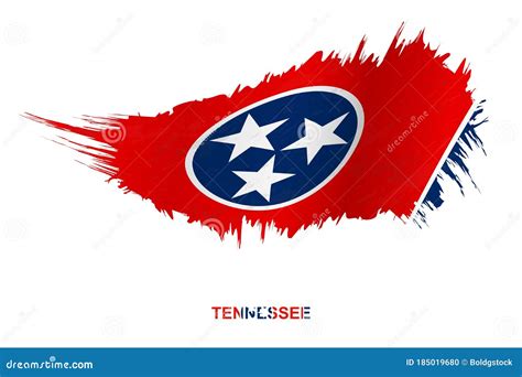 Flag of Tennessee State in Grunge Style with Waving Effect Stock Vector ...