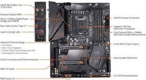 AORUS, Z490 PRO, AX, Motherboard, Intel, LGA1200,Z490,ATX,Intel 2.5G ...