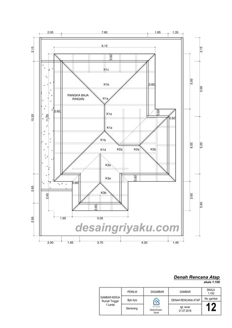 Denah Rencana Atap Perisai Kayu Plafond Denah Rencana Atap Pelana | The ...