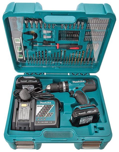 Makita - DHP453RYX5 - 18v Combi Drill & 101 Bit Set Kit