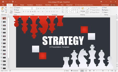 Animated Chess Strategy PowerPoint Template