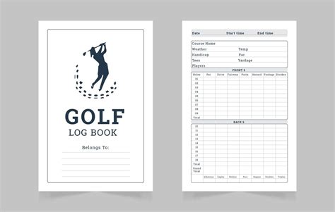 golf log book design template 13530607 Vector Art at Vecteezy