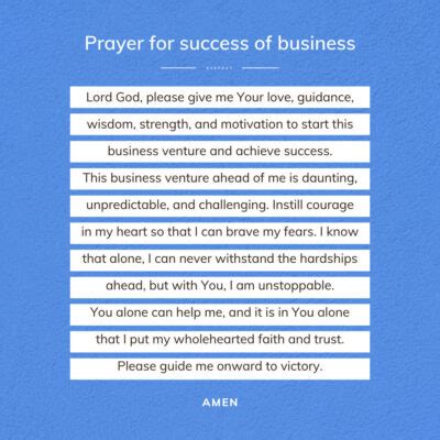 Prayer for success of business venture – AvePray