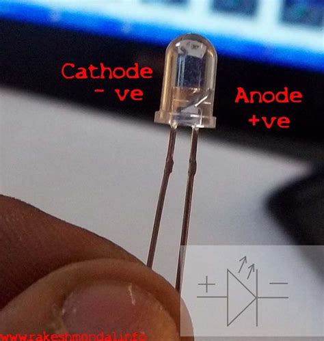 Identify Anode Cathode of Led ( Light Emitting Diode ) #lightemittingdiode Identify Anode ...