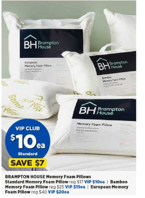 Brampton House Memory Foam Pillows Offer at Spotlight - 1Catalogue.com.au