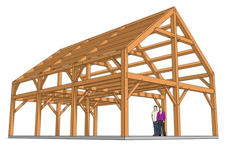 24×36 Timber Frame Barn House Plan - Timber Frame HQ