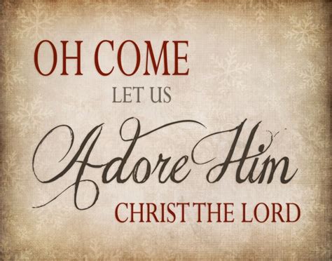 Christmas Print Oh Come Let us Adore Him Christ by ADoseOfDani