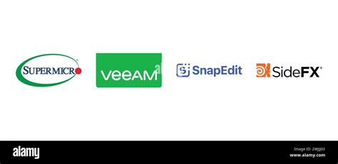 SnapEdit ,. Side FX, Supermicro, Veeam. Vector illustration, editorial logo Stock Vector Image ...