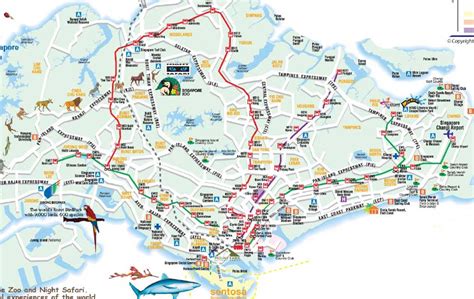 Detail Singapore Streets Map for Travelers Reference | About Singapore City MRT Tourism Map and ...