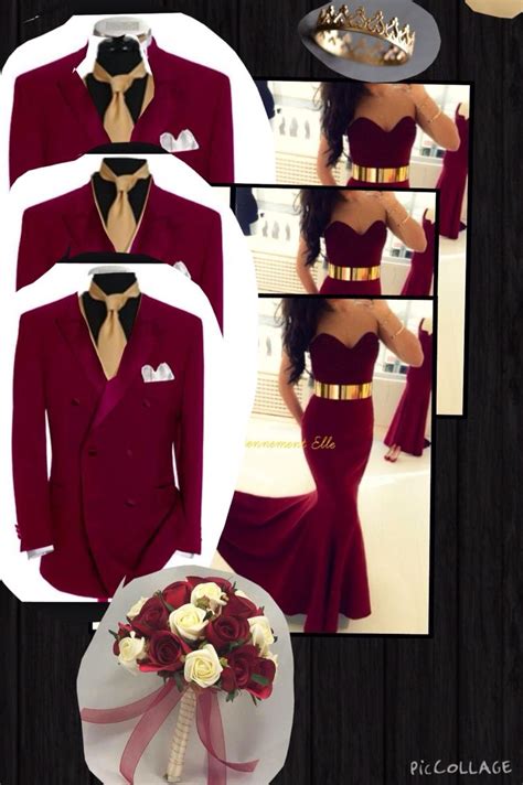 Burgundy And Gold Wedding Dress - Bmo Show