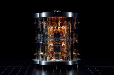 Quantum Computer, with Qubits Changing State, Achieving Quantum ...