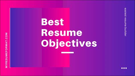Examples Of The Best Resume Objectives - Resume Example Gallery