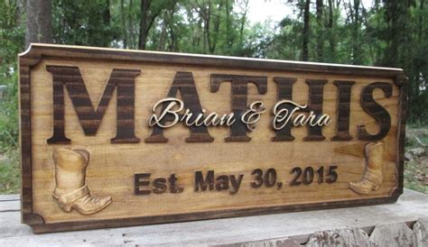 Rustic Wedding Gifts Sign Personalized Family Name Signs Last