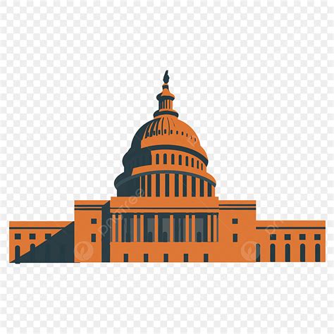 Capitol Building PNG Picture, Hand Painted Elements Of The Us Capitol ...