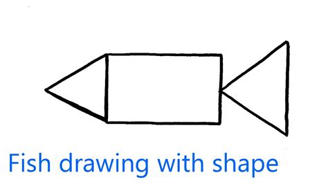 How to draw a fish with shapes| Shape drawing lesson for kids