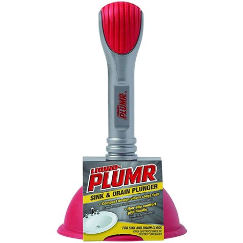 Plunger Liquid-Plumr Mini Plunger Unclog Flat Surface Drain Sink Shower Tub - Walmart.com ...