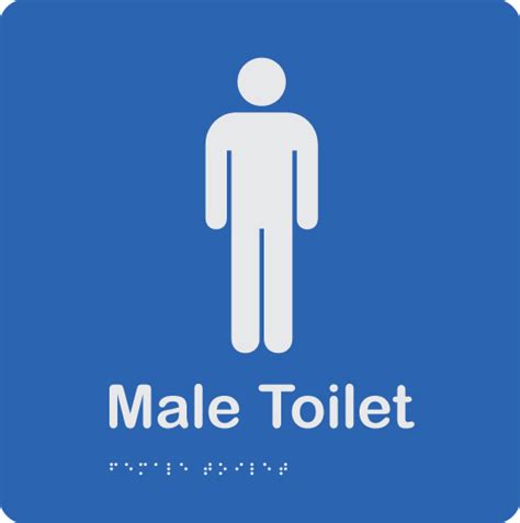 Male Toilet Sign - Braille Signs Direct