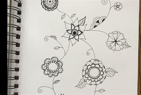 Flower Doodles with Ink Pen | Skillshare Student Project