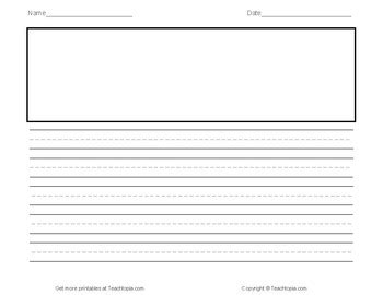 Lined Primary Writing Paper Landscape with Picture | TpT