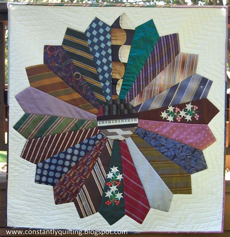 tie quilt | Constantly Quilting: Tie Quilt Finished! | Necktie quilt ...