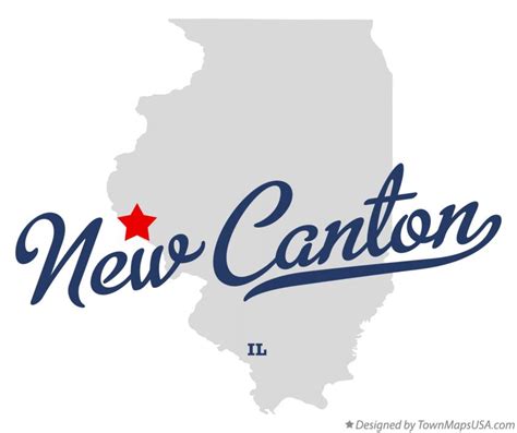 Map of New Canton, IL, Illinois