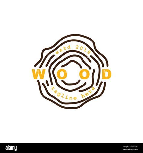 wood log logo design. circular grain texture Stock Vector Image & Art - Alamy