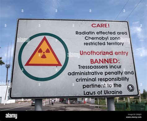 Entrance to Chernobyl Exclusion Zone, Ukraine Stock Photo - Alamy