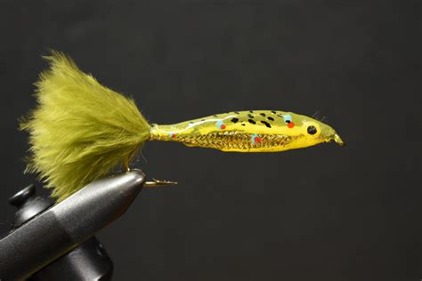 2 Flies, Size 2, Brook Trout Epoxy Minnow Fly Fishing Flies - Ladyflytyer