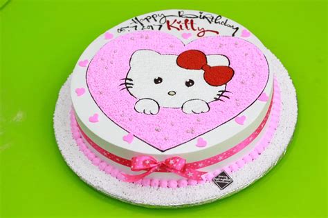 Bánh kem ngộ nghĩnh mèo hello kitty màu hồng đẹp dễ thương lạ | Bánh Kem Ngộ Nghĩnh