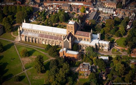 St Albans Cathedral aerial photograph | aerial photographs of Great Britain by Jonathan C.K. Webb