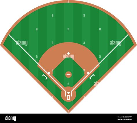 Baseball field icon. Flat illustration of baseball field vector design ...