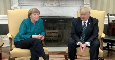 Trump's Trend of Handshaking ﻿Mishaps Continue: Snubs Merkel's ...