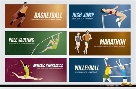 Olympic sports banners - Vector download