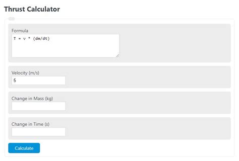 Thrust Calculator - Calculator Academy