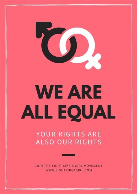 Free custom printable gender equality poster templates | Canva