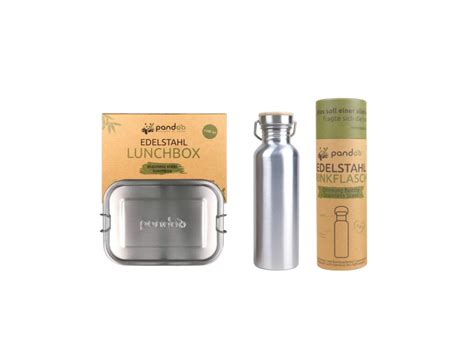 Pandoo stainless steel thermos flask single-walled + Pandoo stainless ...