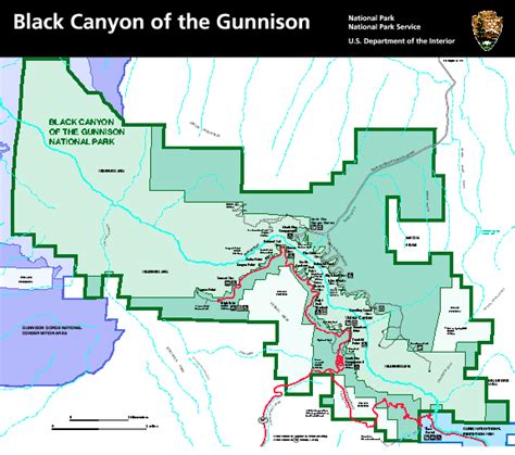 Black Canyon of the Gunnison National Park Map | Gunnison national park ...