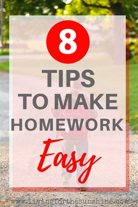 Simple & Effective Homework Tips from a Teacher - Living For the Sunshine