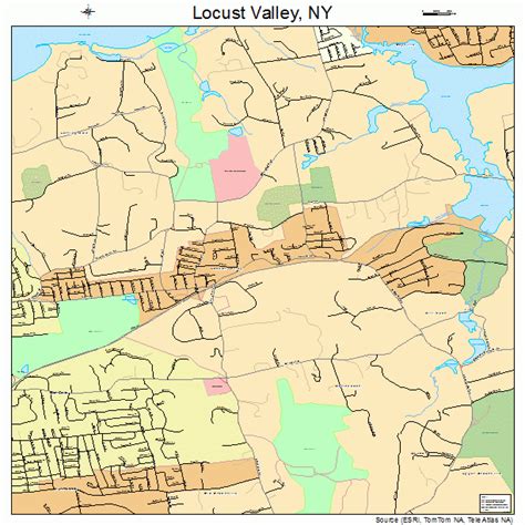 Locust Valley New York Street Map 3643192