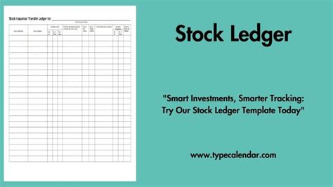 Free Printable Stock Ledger Templates [PDF, Excel, Word]