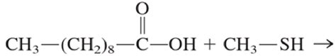 Draw the structures of the thioesters formed as a result of each of the following reactions ...